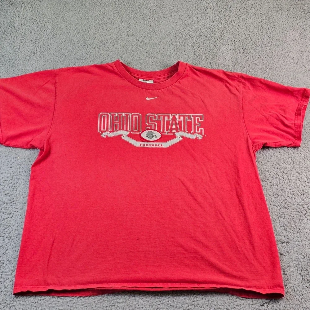 VTG Ohio State Buckeyes Shirt Mens XL Red NCAA Football Nike Big Ten Tee Y2K